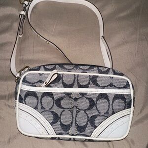 Stylish White and Gray Women's Bag